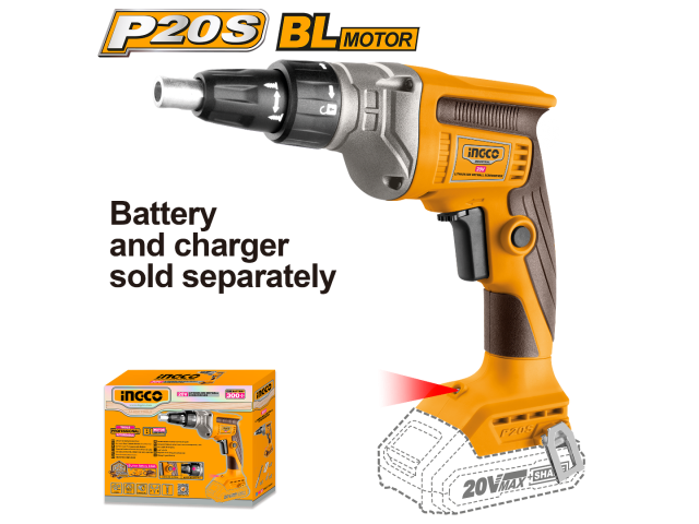 ATORNILLADOR YESO A BATERIA 20V P20S BRUSH LESS SIN BAT SIN CARG CDSLI2042006