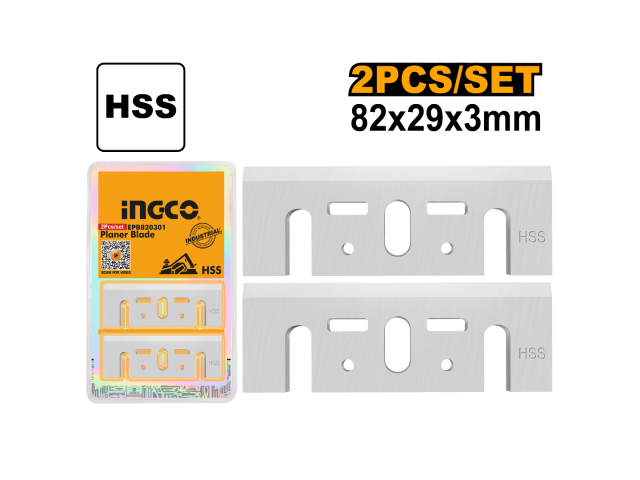 SET X 2 CUCHILLAS REPUESTO 82 X 29 X 3MM P CEPILLO DE CARPINTERO INGCO
