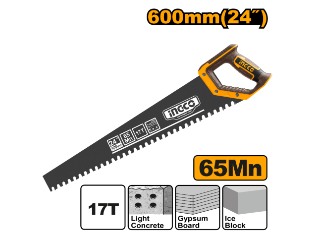 SERRUCHO 600MM INDUSTRIAL 24" 600MM MULTIUSO INGCO HCBS016001