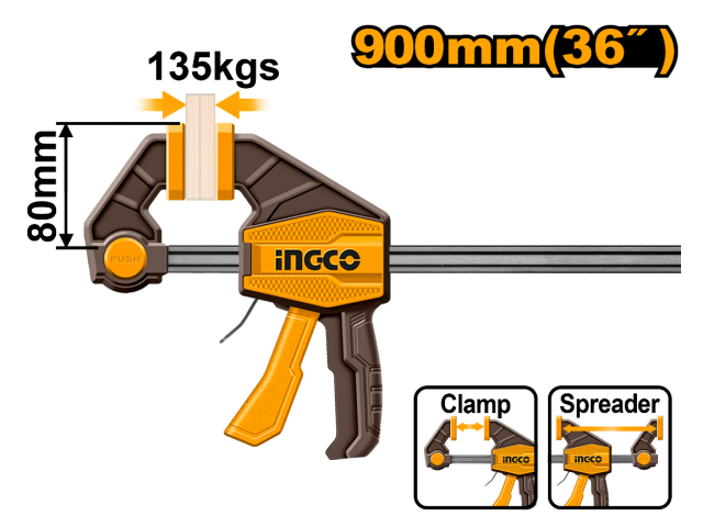 PRENSA RAPIDA RUDA 36" 135KG INGCO HQBC36803