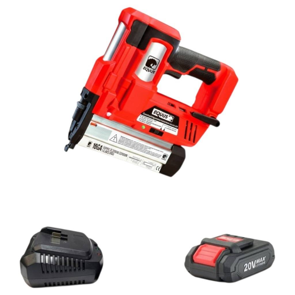 Clavadora Grapadora Inalámbrica 20V Equus + Bateria + Cargador 2.0