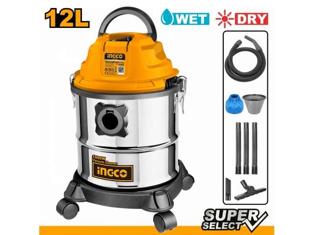 ASPIRADORA 12LT 1000W  INGCO VC12202