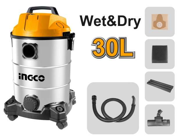 ASPIRADORA 30LTS 1300W INGCO VC13301