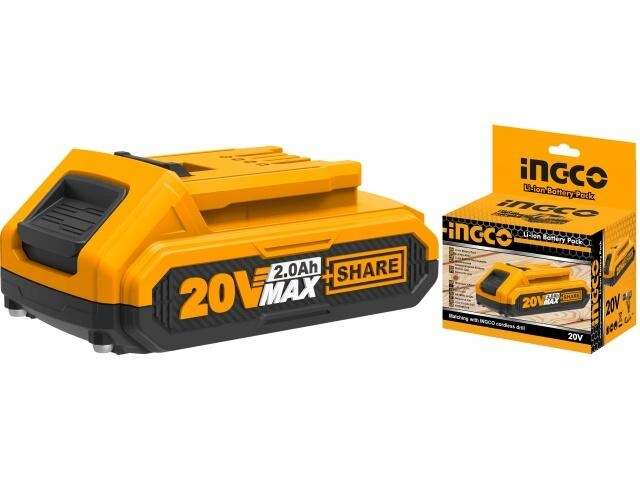 BATERIA LITIO 2.0 AH 20V VOLT INGCO PARA LINEA MULTIPLE HERRAMIENTAS FBLI20011