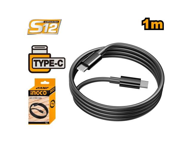 CABLE USB TIPO C A TIPO C 1MT 3A INGCO IUCC02