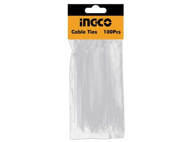 COLLARIN PRECINTO BLANCO 20 CM X 3.6  INGCO HCT2001 100 UNINADES X PACK