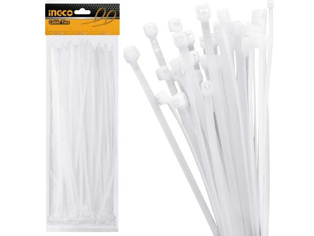 COLLARIN PRECINTO BLANCO 40 CM X 7.2 INGCO HCT4001  100X PACK