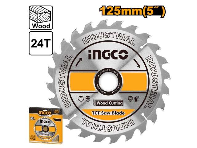 DISCO 125MM 5" 24 DIENTES P MADERA INGCO TSB112553