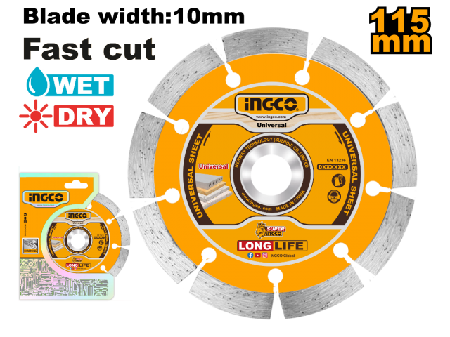 DISCO DIAMANTADO 115MM 4 1/2 X 22.2MM DMD011152