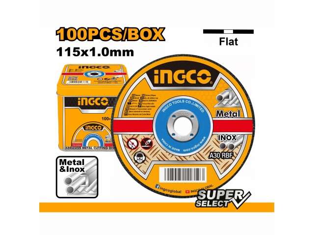 DISCO LATA X100 UNIDADES 4-1/2" X 1.0mm MCD10115100 INGCO