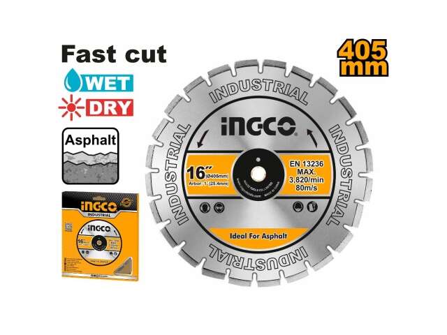DISCO P MAQUINA PAVIMENTO 405MM 16" INGCO DMD064051