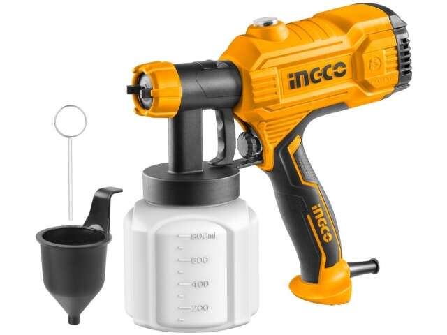 EQUIPO PISTOLA DE PINTAR ELECTRICA 450W INGCO SPG3508 TACHO PLASTICO 800ML