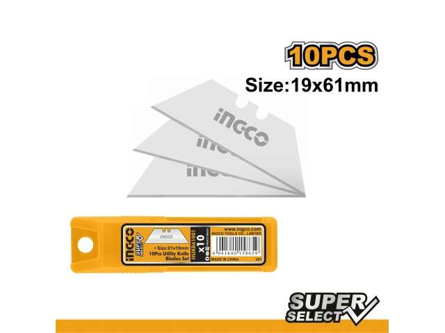 HOJA REPUESTO X10 TRINCHETA 61X19mm INGCO HUKB61001