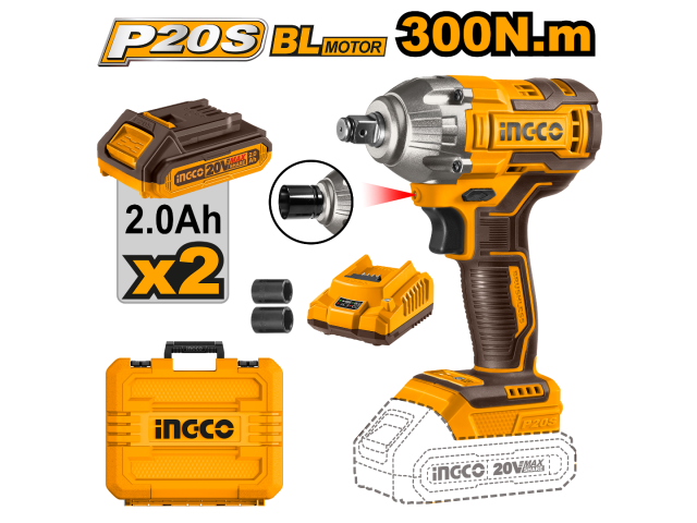 LLAVE DE IMPACTO 1/2" P20S INGCO CIWLI2038 