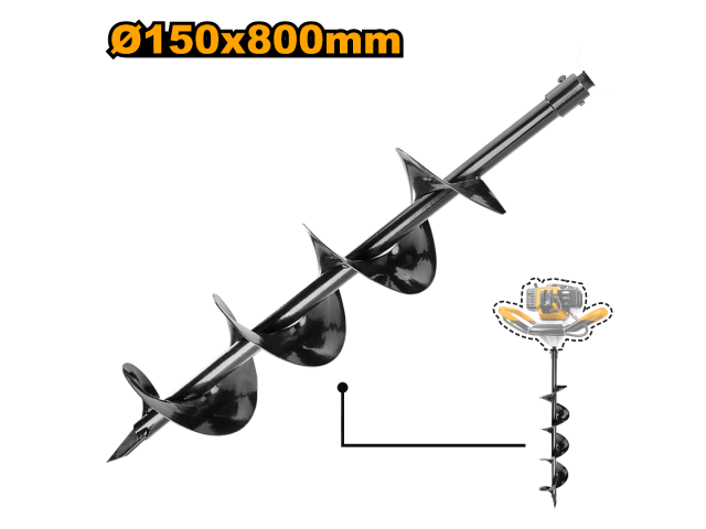 MECHA PARA POCERA 150MM X 80CM INGCO GEA55221-2