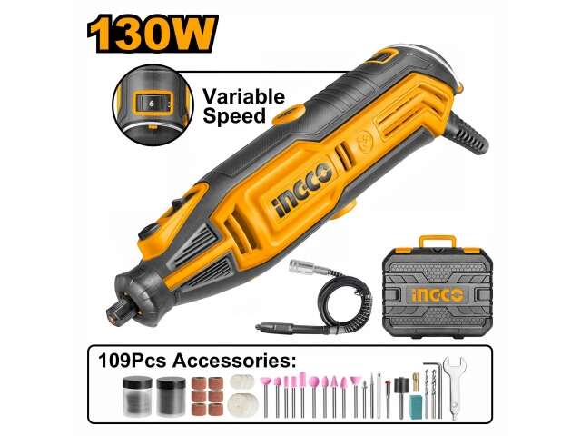 MINI TORNO 130W (MOD NUEVO) C ACCESORIOS INGCO MG13328