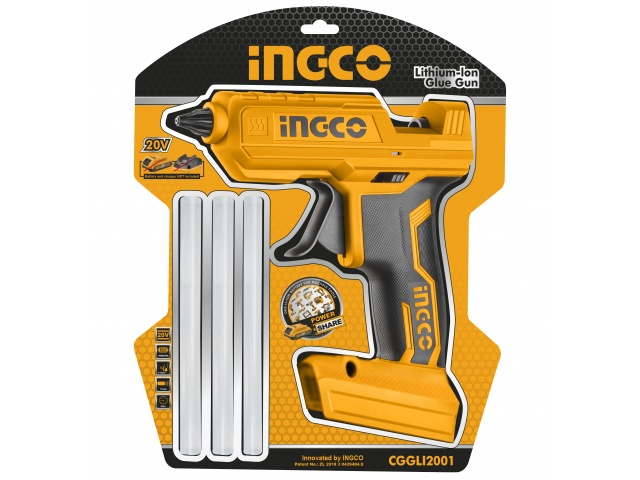 PISTOLA SILICONA BATERIA 20 VOLT LINEA P20S INGCO CGGLI2001 NO INCLUYE BAT NI CARGADOR