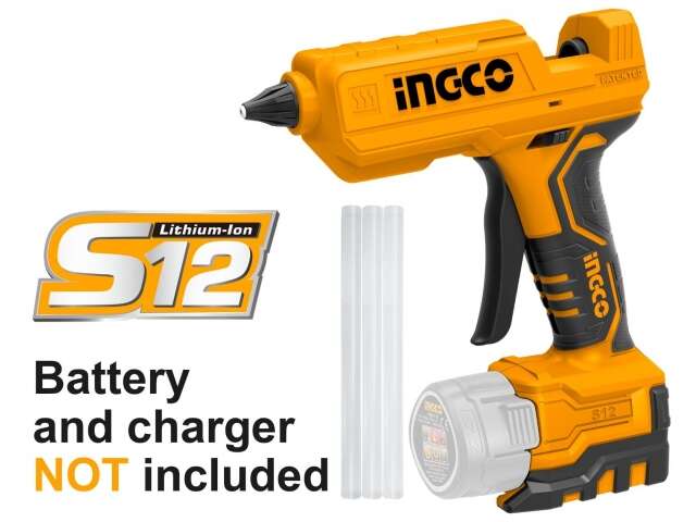 PISTOLA SILICONA S12 A BATERIA 12 VOLT CGGLI1201