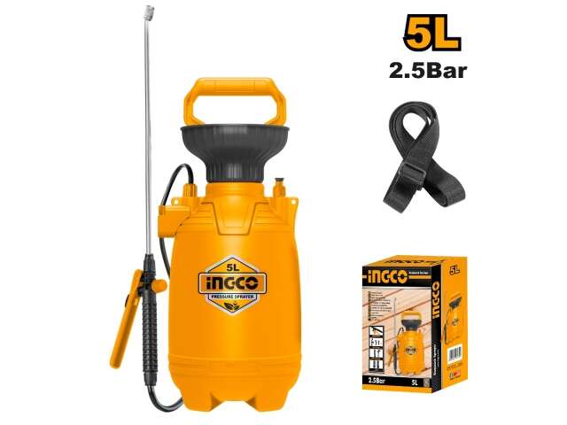 PULVERIZADOR FUMIGADOR 2.5 BAR 5LT INGCO HSPP30502
