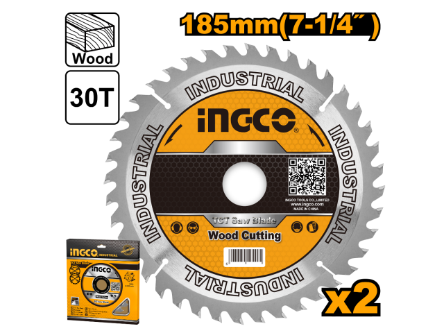 SET X2 DISCOS (7-1/4") 30D INGCO TSB118510