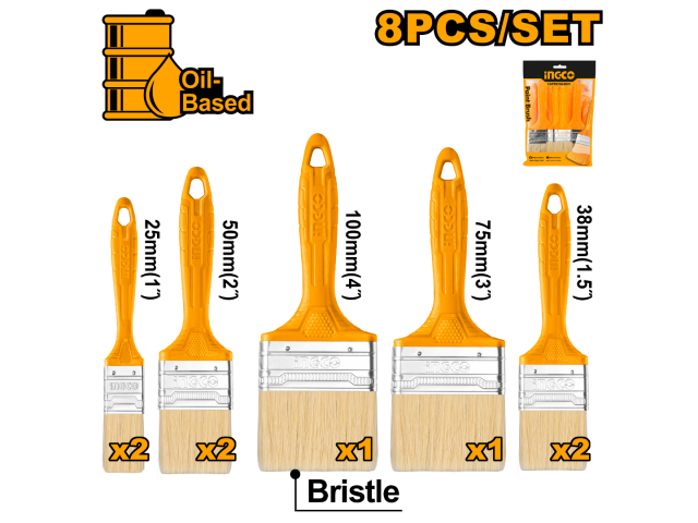SET X 8 PINCELES  INGCO CHPTB7860801