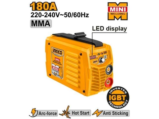 SOLDADORA INVERTER 180AMP MMA NEW MODEL INGCO ING-MMA18058