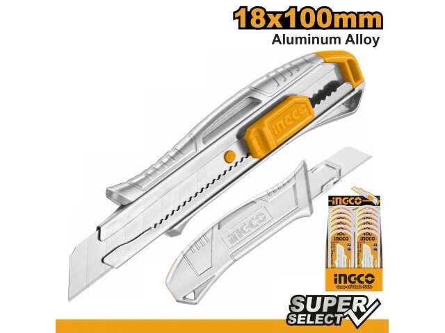 TRINCHETA 18MM CUERPO ALUMINIO HKNS11807 INGCO